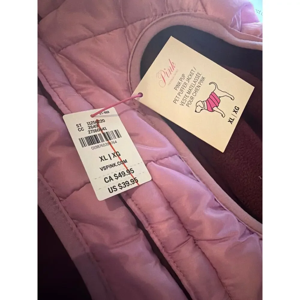 Victoria’s Secret PINK pup puffer jacket size XL